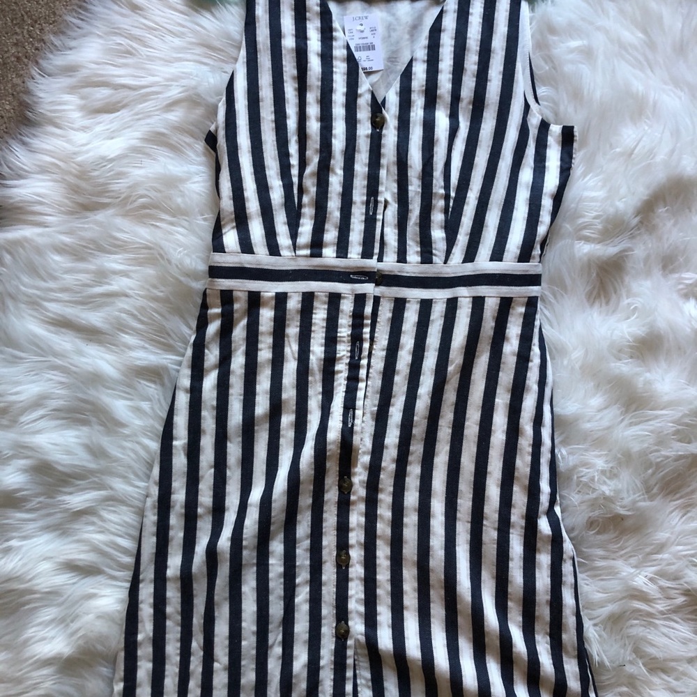 J Crew Pinstripe Dress